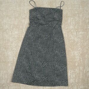 Evan Picone Summer Dress Black And White Tie Back Size 8